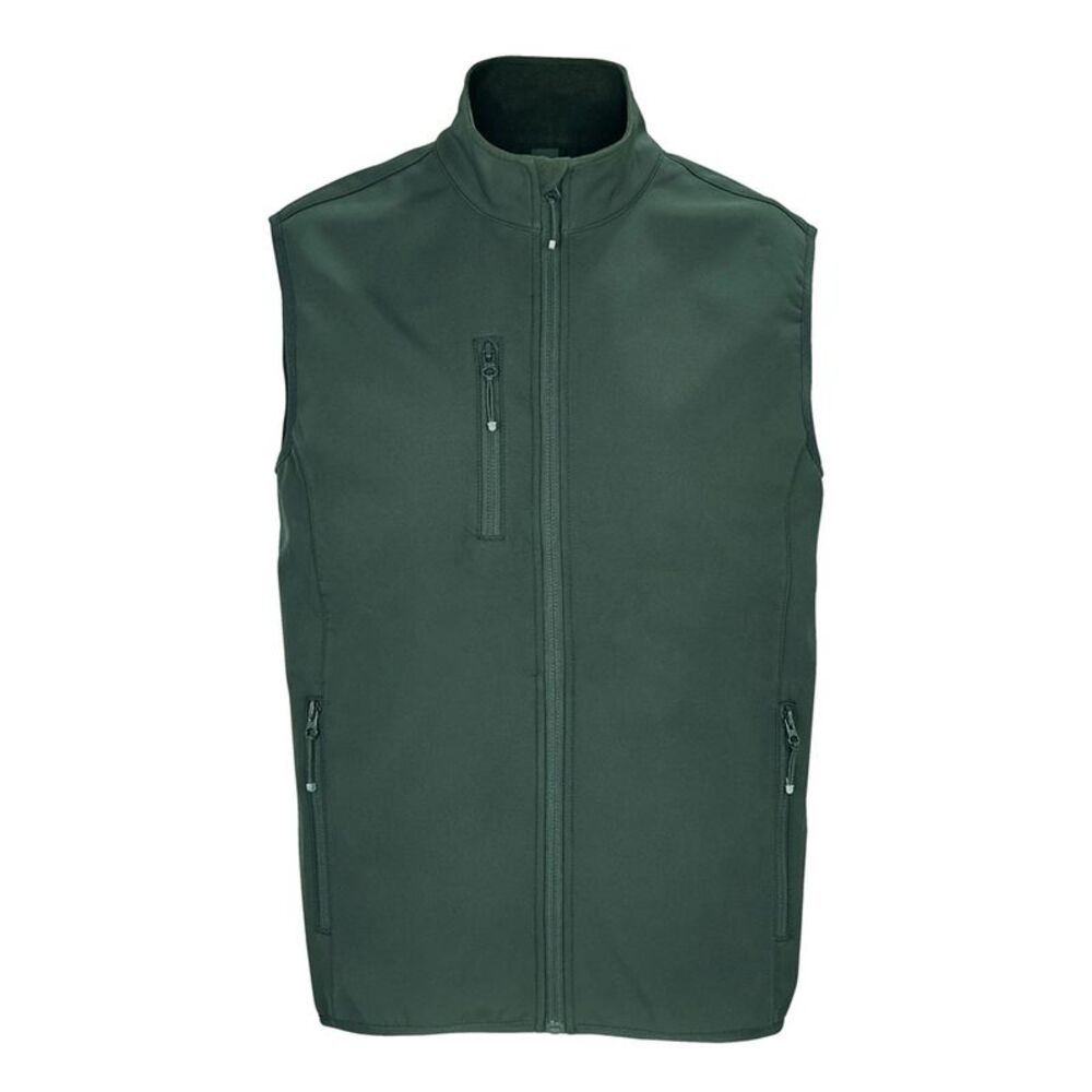 SOLS Mens Falcon Softshell Recycled Body Warmer / Forest Green